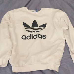 Adidas white crew neck